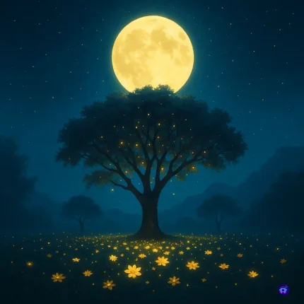 Under the Banyan Tree With Yellow Moon - Flute & Classical Music