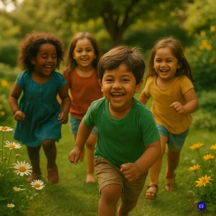 Playful kids in garden rhyme – Rhyme Instrumental