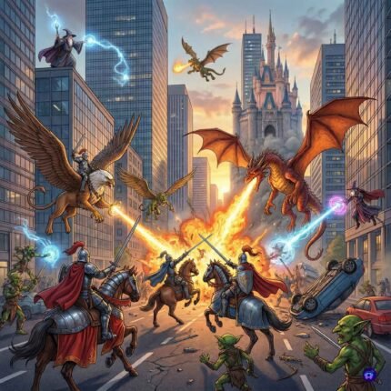 Epic fairy tale battle in the modern city music – Soft & Relax Instrumental